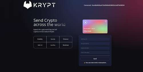 Feature project Crypto Sender